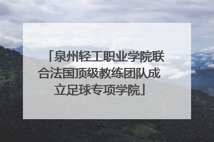 泉州轻工职业学院联合法国顶级教练团队成立足球专项学院